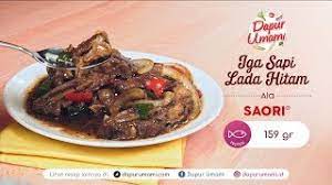 Masukan iga sapi rebus sampai air mendidih dan iga cukup empuk Dapur Umami Iga Sapi Lada Hitam Ala Saori Youtube