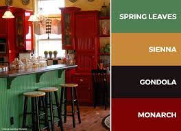 The navigation bar on the very top of the page is orange, and the text is white. 30 Captivating Kitchen Color Schemes