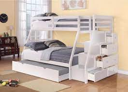 lits superpos eacute s simple sur double avec escalier s eacute curitaire lit gigogne et 5 tiroirs sur le c ocirc t ea bunk beds cool bunk beds kids bunk beds