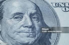 Closeup Of One Hundred American Dollars Stock Photo