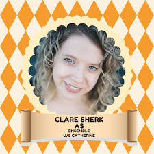 Meet the cast of PIPPIN! We open NEXT WEEK! Please welcome our next player,  Clare! Clare Sherk (Ensemble/Dance Captain) Ta da! And welcome to Pippin  (His Life and Times)! Recently Clare has