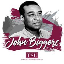 Artist John Thomas Biggers was born in 1924, in Gastonia, NC. In 1941,  Biggers enrolled at Hampton Institute and began taking art classes with his  mentor Professor Viktor Lowenfeld. Later that year,