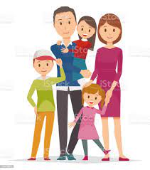 Illustration De La Famille Famille De 5 Personnes En Hiver Vecteurs libres  de droits et plus d'images vectorielles de 4-5 ans - iStock