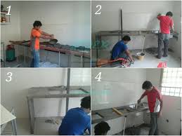 Cara memasang granite tile 1. Cara Pasang Tile Kabinet Dapur Desainrumahid Com