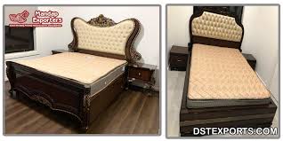 This teak wood bedfeame with storage drawers is manufactured in hyderabad by timbercraft. Pure Teak Wood Stylish King Size Bed Mandap Exporters