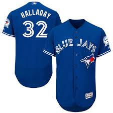 majestic authentic roy halladay mens royal blue mlb jersey