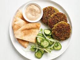 Baked Falafel With Cucumbers And Tahini Recipe Baked Falafel Food Network Recipes Food
