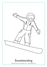 Snowboarding Colouring Page 2 With Images Zimni Olympiada Omalovanky Olympijske Hry
