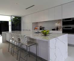 Maybe you would like to learn more about one of these? Calacatta Vagli Polarstone Waterfall Island White Marble Look Quartz Www Polarstoneus Com Kitchen Design Decor White Modern Kitchen Kitchen Marble