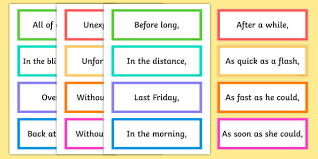 Maybe you would like to learn more about one of these? Fronted Adverbials Word Cards Teacher Made