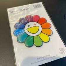 24 sheet flowers nail art decals nail sticker for women rose butterfly nail art supplies with assorted floral design water transfer foil tattoo diy decoration nail. Takashi Murakami Flower Sticker Takashi Murakami Ebay