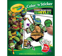 The shredder and ninja turtle. Teenage Mutant Ninja Turtles Color N Sticker Book Crayola