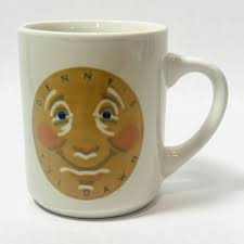 Denny's Logo Dennys Til Dawn Moon Pancake Face Coffee Mug Cup Restaurant  Diner