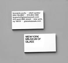 New York Museum Glass Business Card Uccxnu Glass Museum Name Card Design Business Card Inspiration