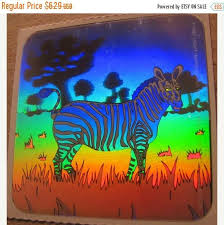 Zebra Light Impressions Hologram Rare Vintage 1987 Sticker Etsy Sticker Collection Hologram Vintage
