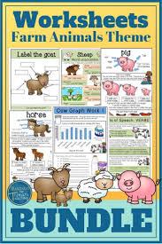 This Bundle Is Made Up Of 5 Farm Animal Themed Packs Pig Cow Sheep Goat And Horse Farm Animals Preschool Farm Animals Activities Animal Activities For Kids