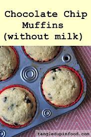 Chocolate Chip Muffins Milk Free Chocolate Chip Muffins Recipe Without Milk Dairy Free Chocolate Chips