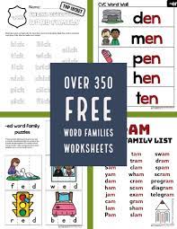 free word family worksheets 350 pages free homeschool deals c