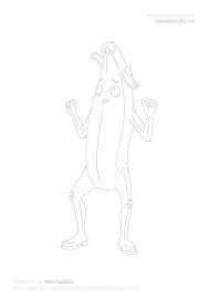 How To Draw Peely Dance Easy Fortnite Season 8 Tutorial Draw It Cute Dance Coloring Pages Drawing Tutorial Cute Coloring Pages