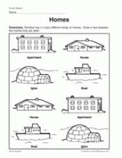 Homes Printable Pre K 1st Grade Teachervision