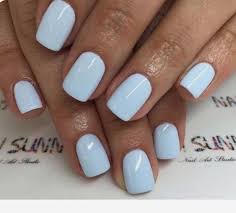 Light Blue Short Nails Pretty Nails Short Gel Nails Pretty Nails Classy 24pcs fashion short round head fake press on nail cute milktea color shiny gold foil blooming gradient artificial nail with glue.