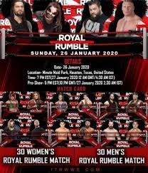 Check spelling or type a new query. Wwe Royal Rumble 2020 Match Card Storylines Tickets Itn Wwe
