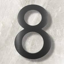 This means any house or apartment number that reduces to a one. 10 Inch House Numbers Modern Floating Street Home Address Number Large Contemporary Aluminum Brushed Finish Number Black Number 8 Buy Online In Guernsey At Guernsey Desertcart Com Productid 179648911