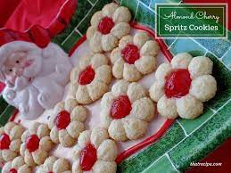 Amaretti cookies are often made with amaretto (almond liqueur). Almond Cherry Spritz Cookies Deliciously Easy And Gluten Free