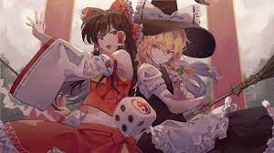 touhou reimu hakurei marisa kirisame サイコロ pixiv anime artwork art