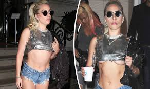 Lady Gaga displays major underboob in tiny crop top and skimpy denim  hotpants | Celebrity News | Showbiz & TV | Express.co.uk