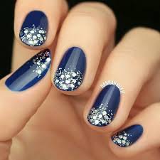 55 seasonal fall nail art designs | cuded. Navy Blue And Pink Nails Nail And Manicure Trends