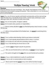 Multiple Meaning Words Dictionary Skills Dictionary Skills Multiple Meaning Words Words