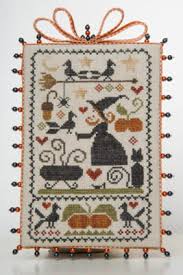 The chart pack has a large scale black and white chart printed 10 stitches to two centimetres on an a3 sheet. Ma Sorciere Bien Aimee Ma Beloved Witch Cross Stitch Pattern Tralala
