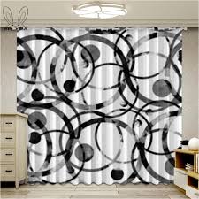 It includes a brown tufted leather sofa and light wood coffee table over a beige rug. Buy 3d Blackout Curtains Black And White Curtains For Bedroom Living Room Branches Photo Curtains Stylish Modern Decor Cicig