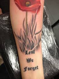 Lest we forget poppy tattoo on shoulder. Lest We Forget Poppy Timeless Tattoo Glasgow
