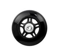 84mm Black, Ball Bearing Inline Skate Wheel, Plastic