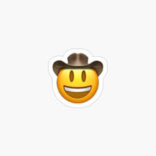 Get My Art Printed On Awesome Products Support Me At Redbubble Rbandme Https Www Redbubble Com I Sticker Cowboy Emoji By Ale Emoji Stickers Stickers Emoji