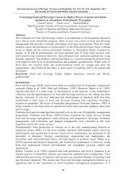 Food and beverage services comprises activity of food services, event catering services and beverage services. Pdf Evaluating Food And Beverage Courses In Higher Private Tourism And Hotels Institutes In Alexandria Professionals Perception