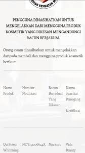 Check spelling or type a new query. Mohdfaizalhassan On Twitter Icym Official Statement Qu Puteh Whitening Pro 9 Mengandungi Merkuri Dghisham Https T Co Vdw39z8xua