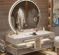 Bathroom Vanity - Modern Double Sink Bathroom Vanity, Floating Vanity Set  with LED Smart Defogging Mirror, Marble Top & Ceramic Sinks 72