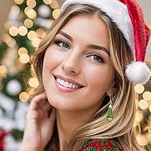Amazon.com: BriLove Christmas Tree Earrings for Women, Lovely Cute Enamel  Hook Dangle for Party Prom Accessories Green Gold-Toned: Clothing, Shoes &  Jewelry