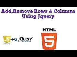 dynamically add remove rows and columns in html table using jquery tutorial for beginners in hindi youtube jquery web programming how to remove