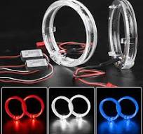 LED Angel Eyes Light Guide Halo Ring 80mm For Projector Lens Headlight  Retrofit | eBay
