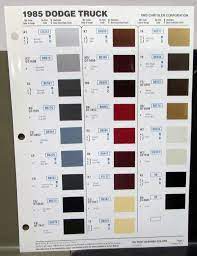 Paint Chips Dodge Truck Colors