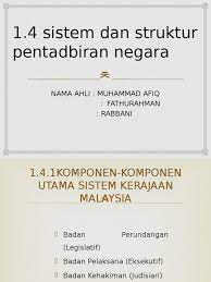 Published bysucianty sumadi modified over 2 years ago. 1 4 Sistem Dan Struktur Pentadbiran Negara