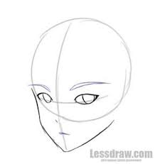 Now mark the centers of the line on the outer vertical lines of the squares. How To Draw Anime Boy Step By Step For Beginners Anime Drawings Beginner Sketches Anime Head