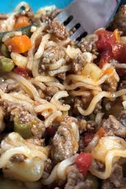 Ground Beef Curly Noodle Recipe Ground Beef Recipes Beef Recipes