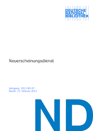 Neuerscheinungsdienst 2013 ND 07