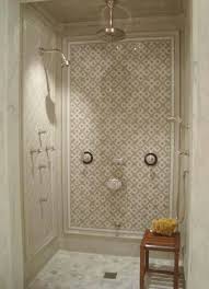 Love This Shower Design Featuring A Decorative Panel Designpinthurs Tilesensations Bathroom Design Bathrooms Remodel Shower Tile