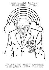 Free Captain Tom Moore Colouring In Sheet Nhs Tom Moore Fairy Silhouette Coloring Books